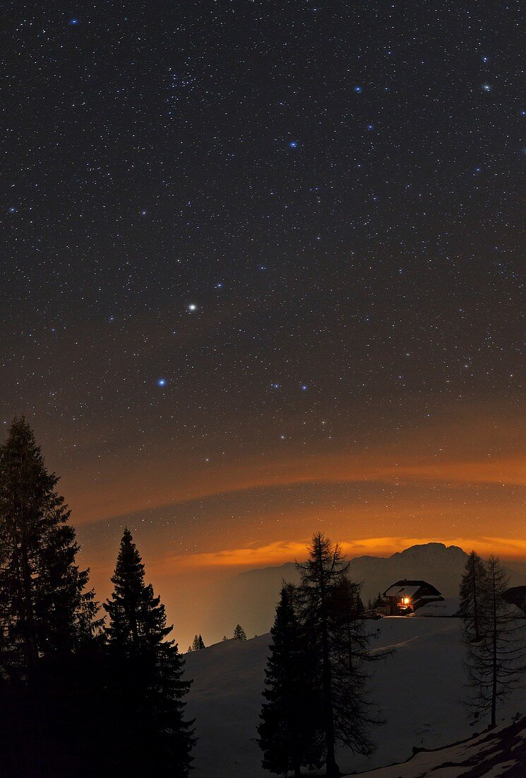 Alpine night sky