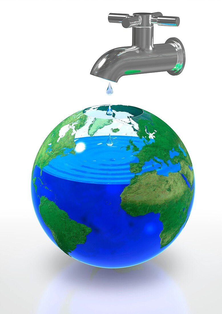 Global water shortage,conceptual image