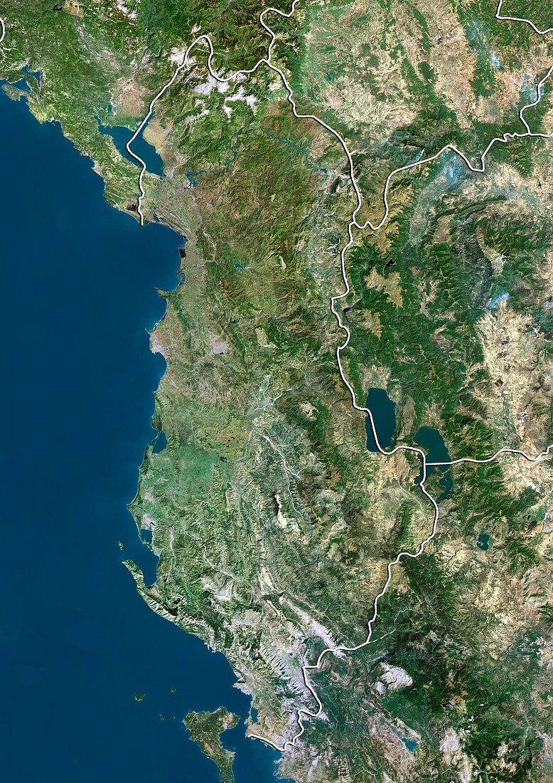Albania,satellite image