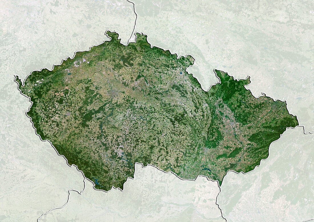 Czech Republic,satellite image