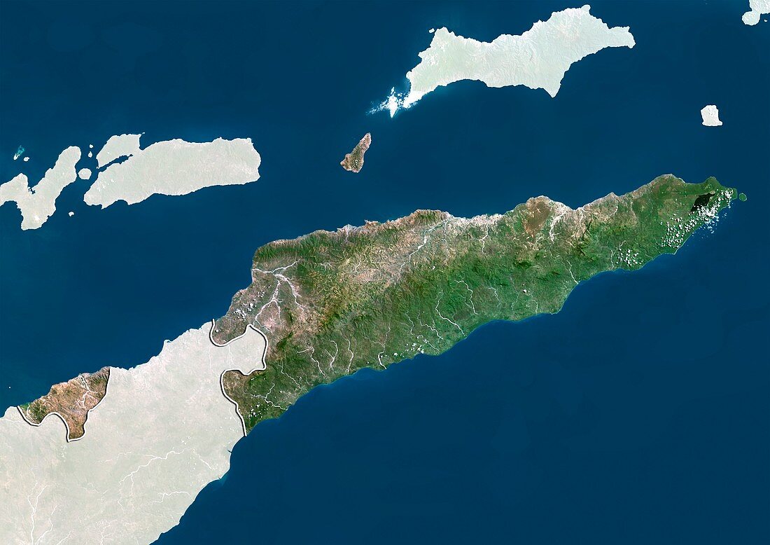 East Timor,satellite image