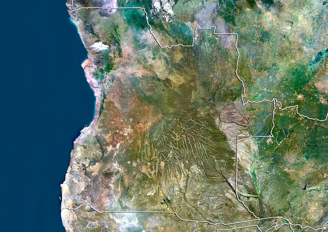 Angola,satellite image