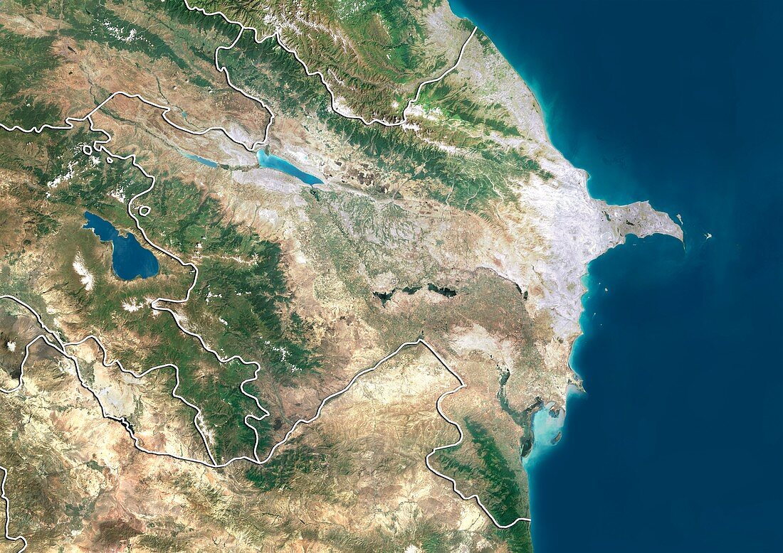 Azerbaijan,satellite image
