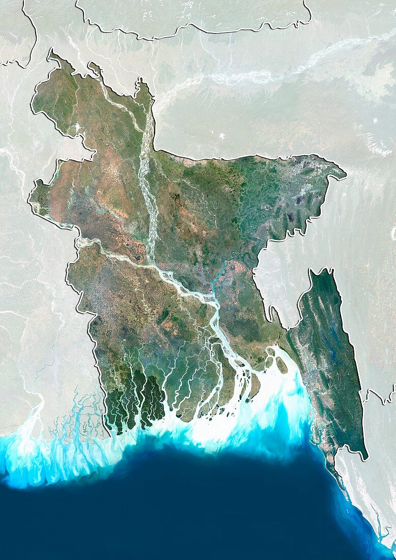 Bangladesh,satellite image