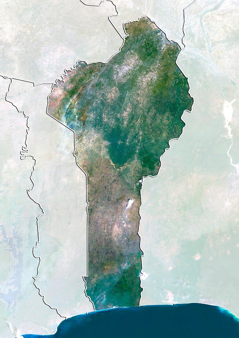 Benin,satellite image