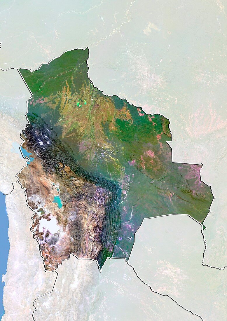 Bolivia,satellite image