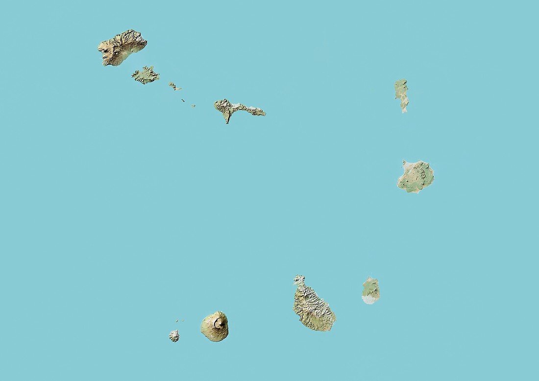 Cape Verde,satellite image