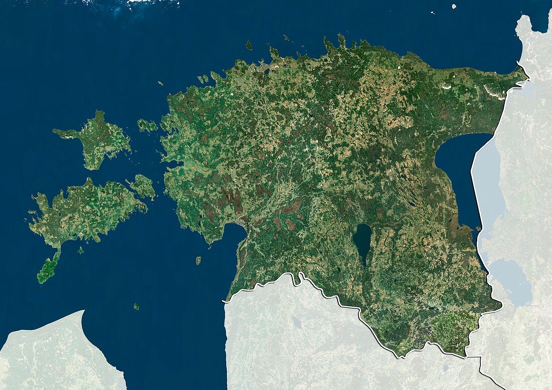 Estonia,satellite image