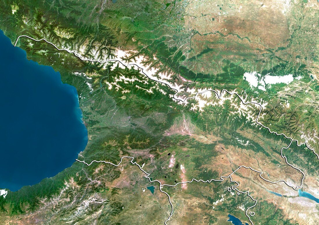 Georgia,satellite image