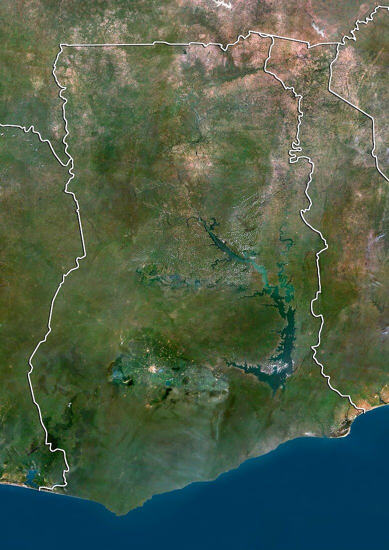 Ghana,satellite image