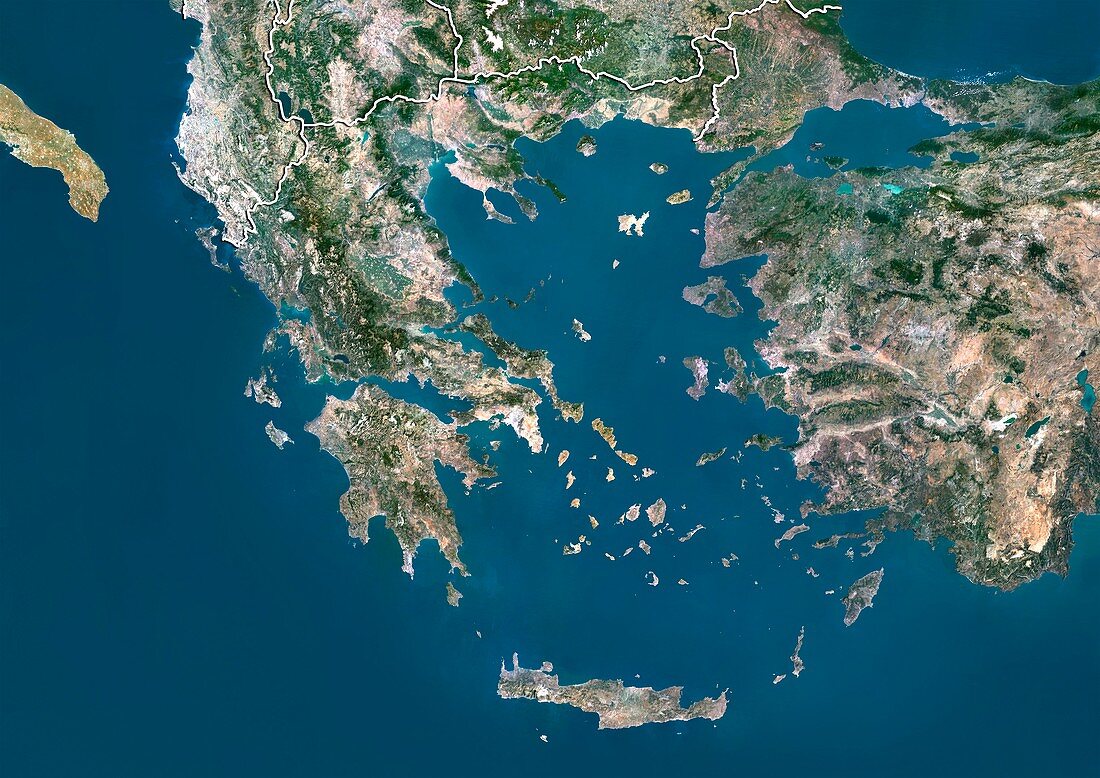 Greece,satellite image