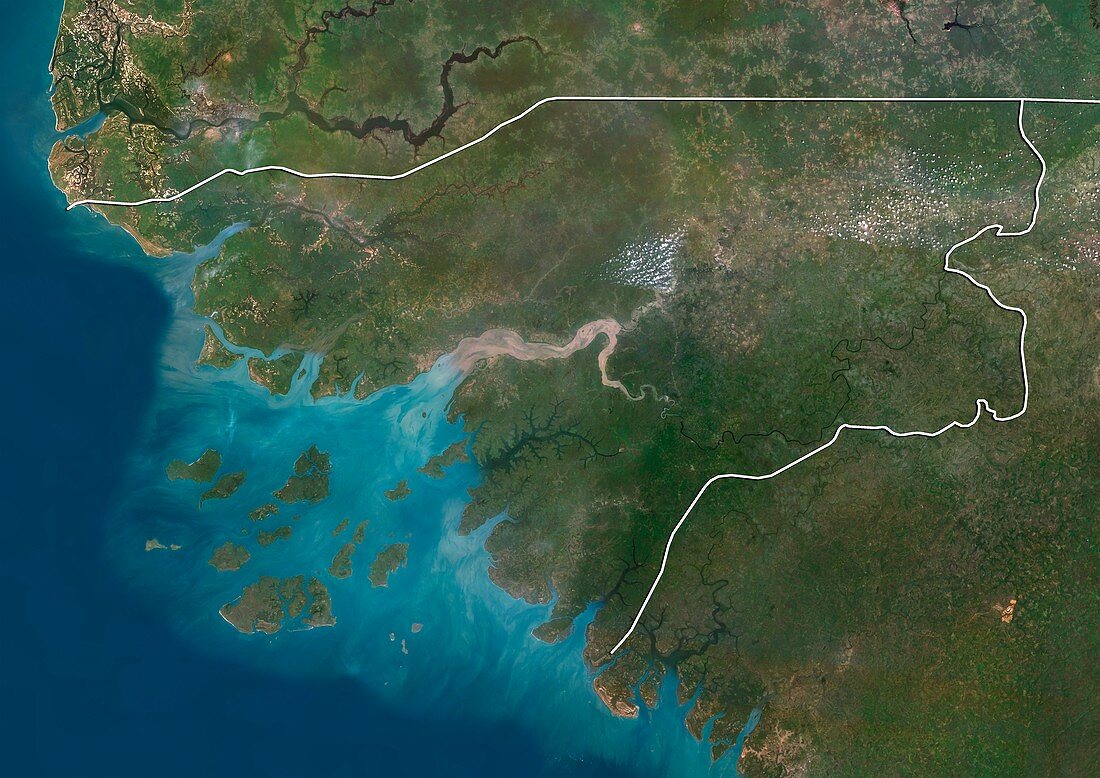 Guinea-Bissau,satellite image