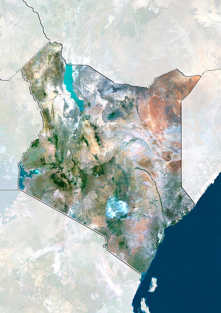 Kenya,satellite image