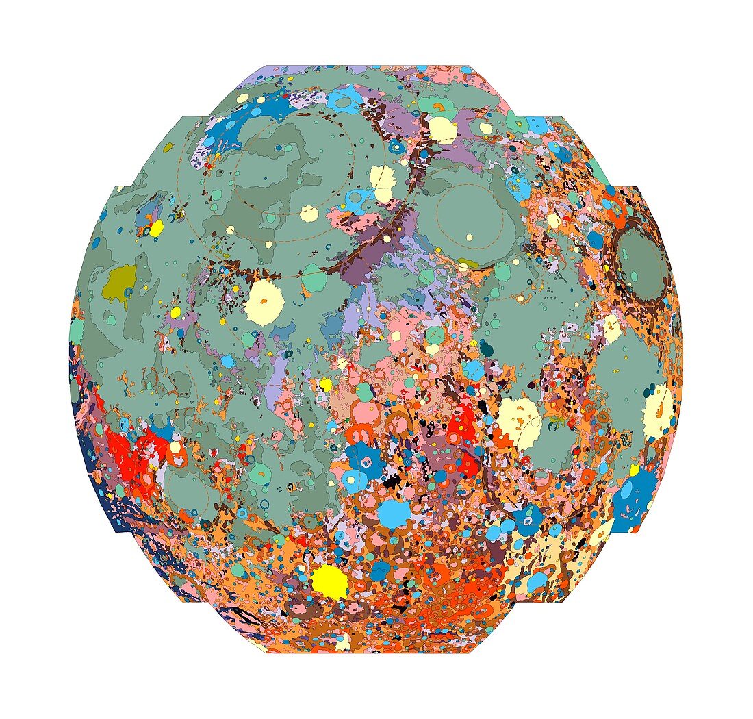 Near side of the moon,geologic map
