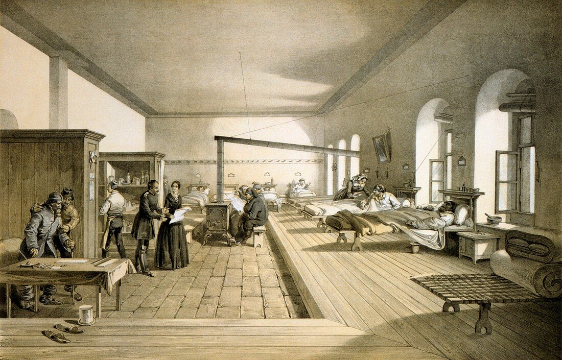 Nightingale at Scutari hospital,1856