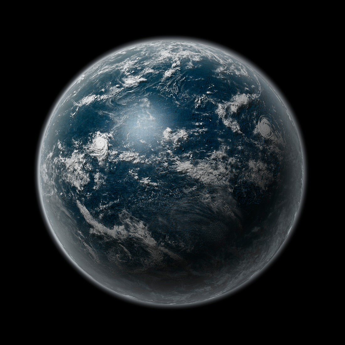 Water world exoplanet,artwork
