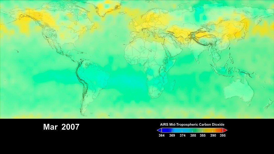 Global carbon dioxide levels,2007
