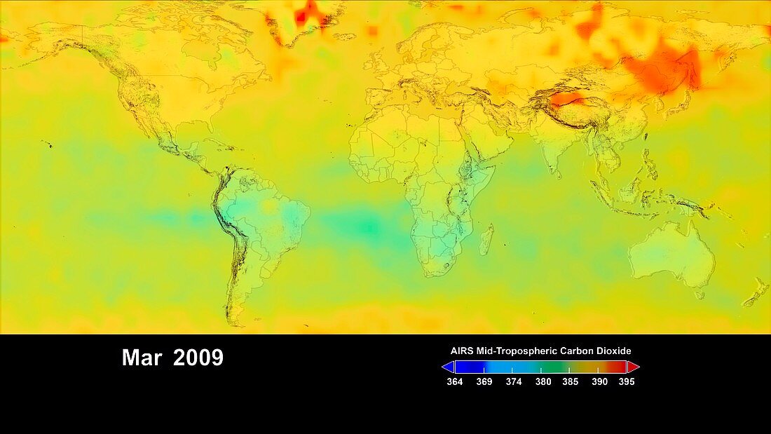 Global carbon dioxide levels,2009
