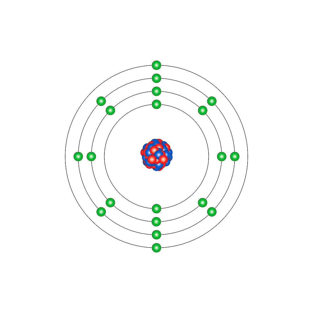 Calcium,atomic structure