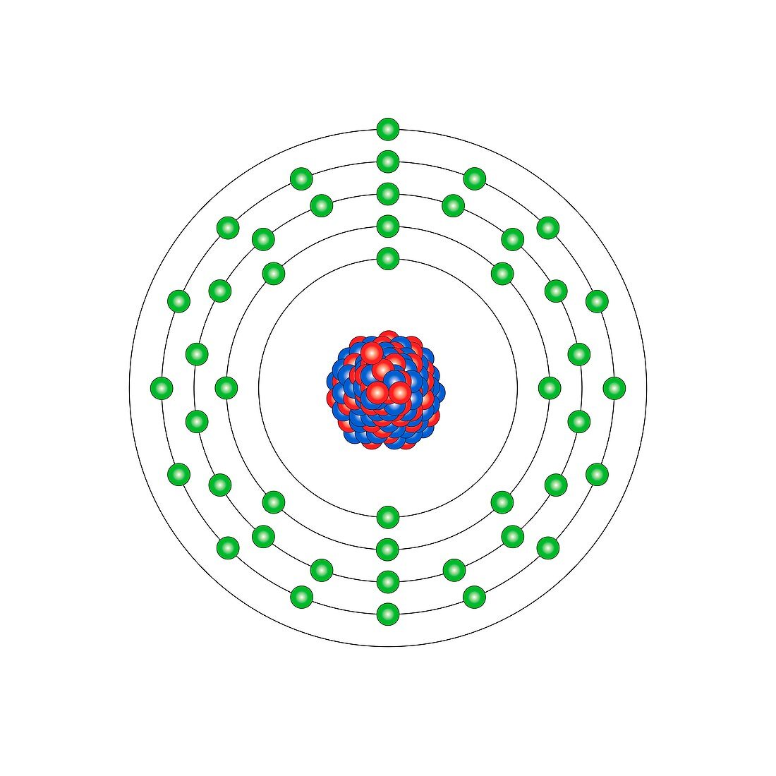 Rhodium,atomic structure