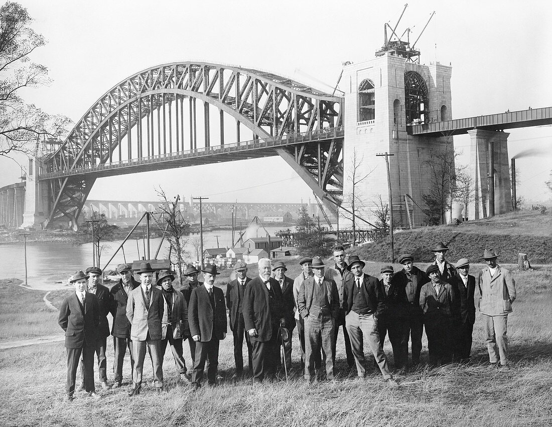 Hell Gate Bridge engineers,1916