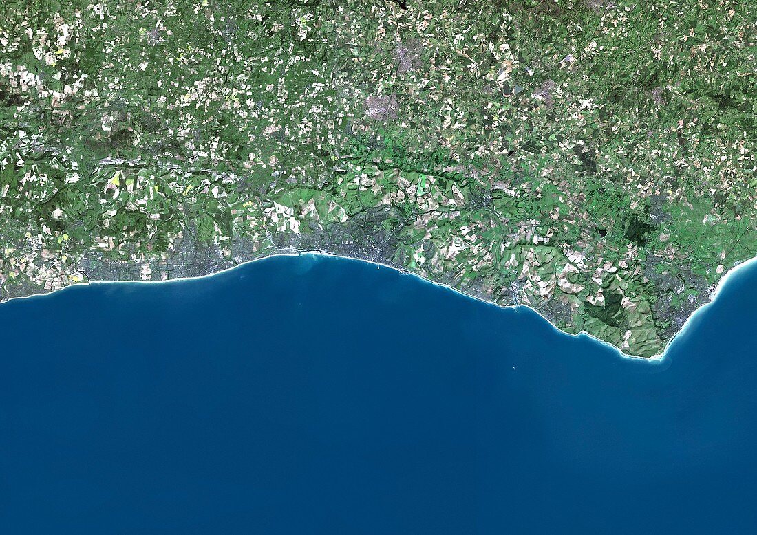 Sussex coast,satellite image