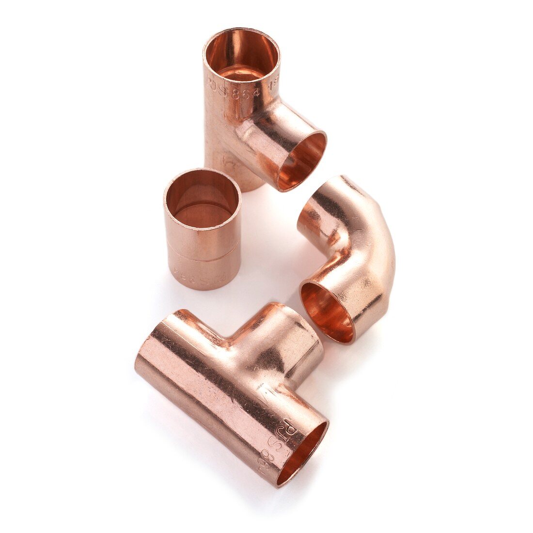 Copper pipe sections