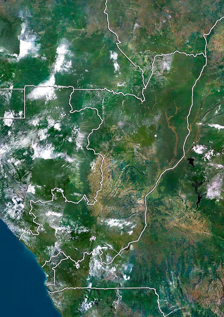 Republic of The Congo,satellite image