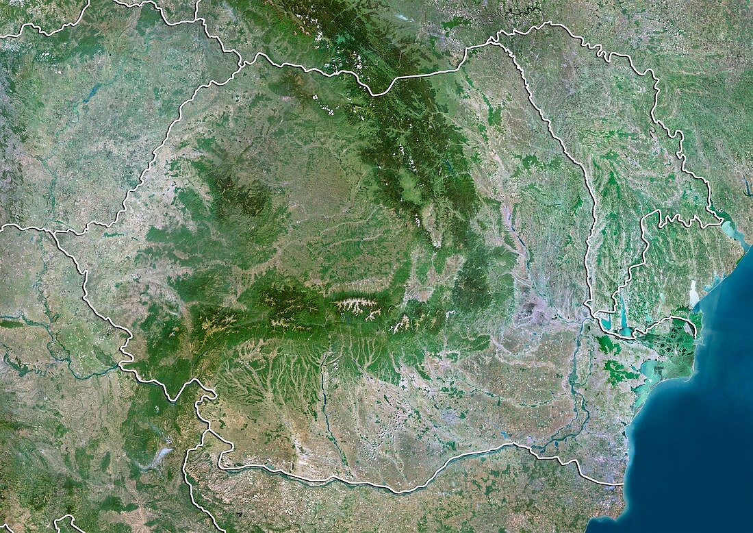 Romania,satellite image