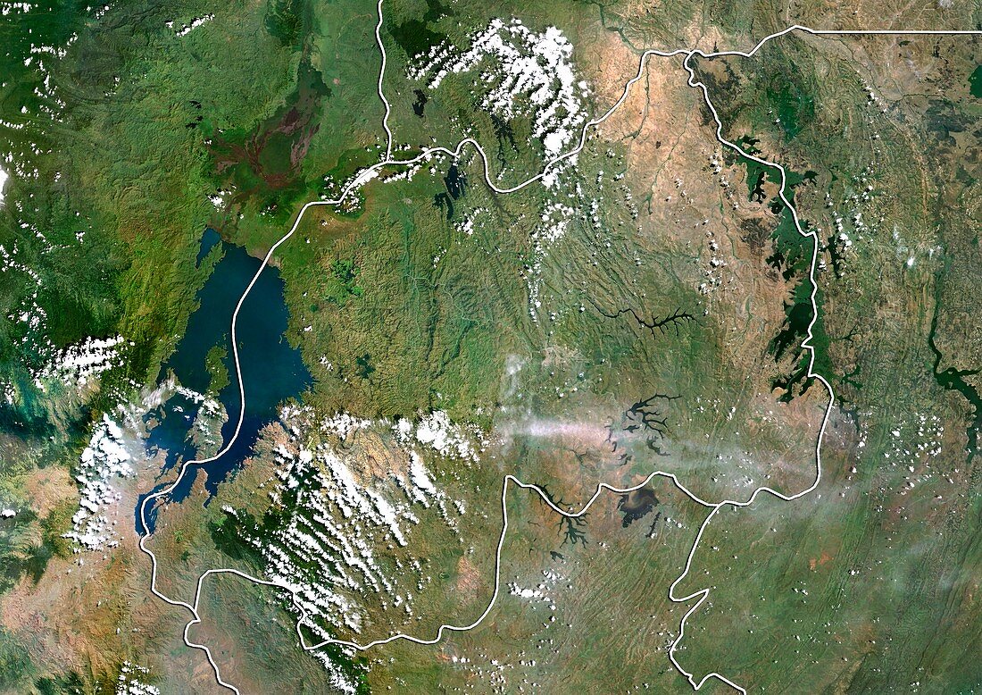Rwanda,satellite image