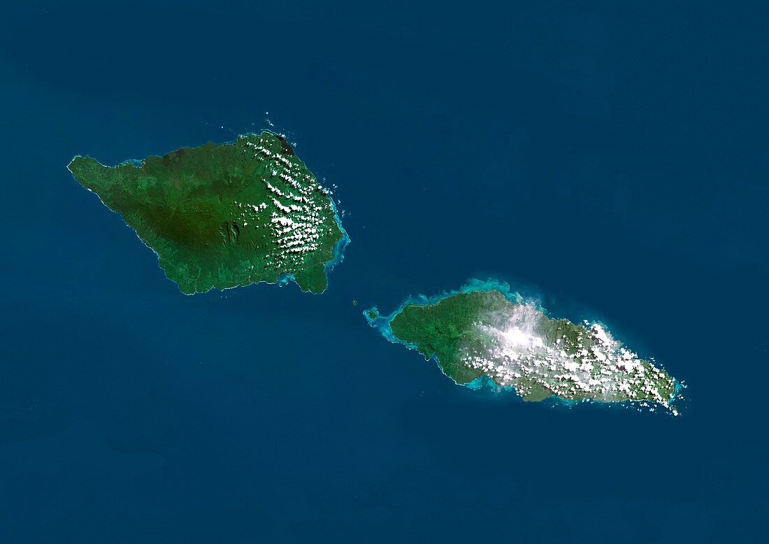 Samoa,satellite image