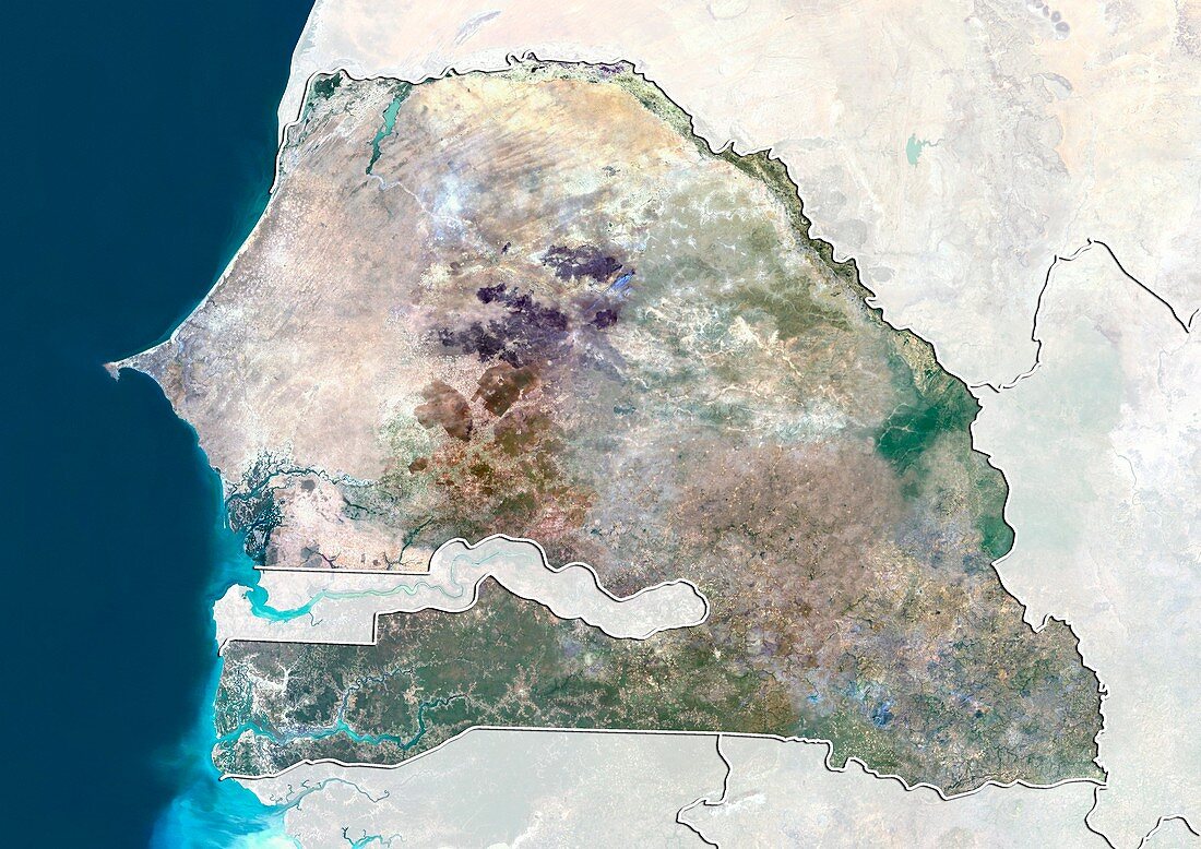 Senegal,satellite image