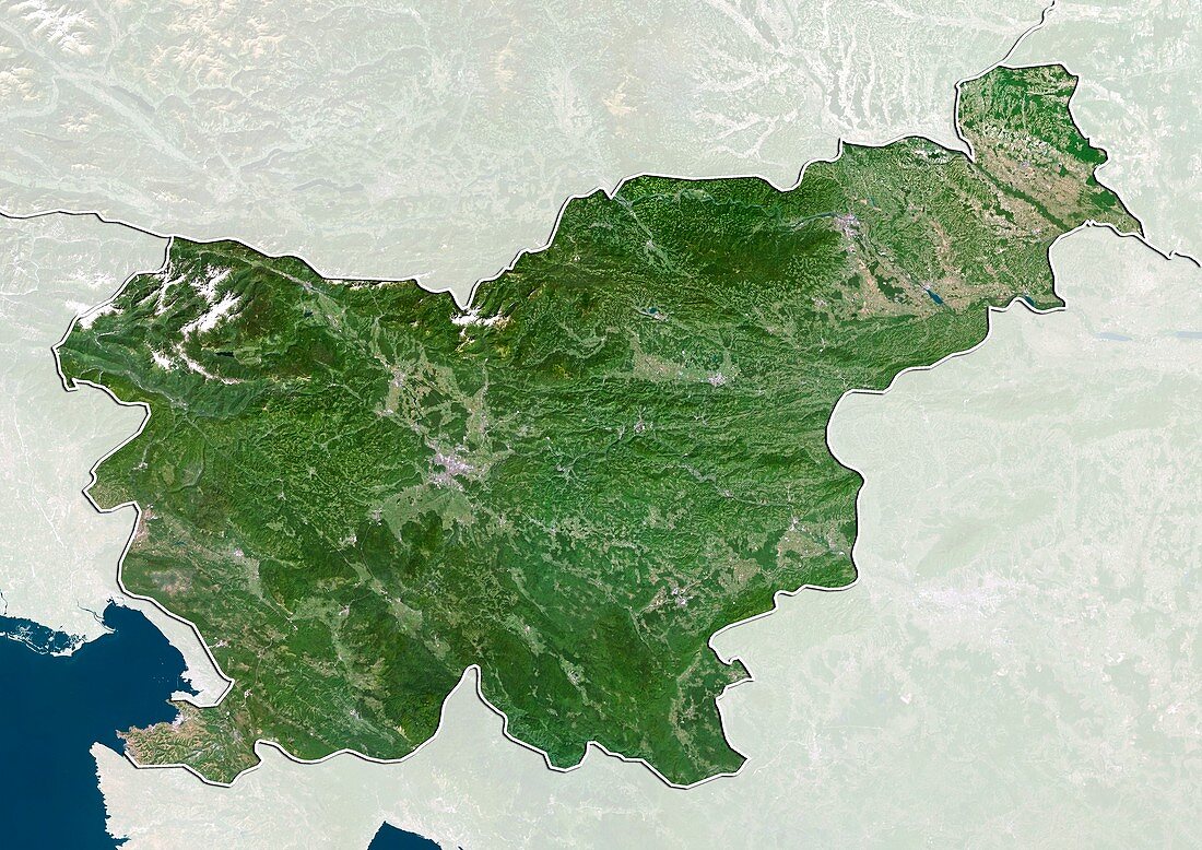 Slovenia,satellite image