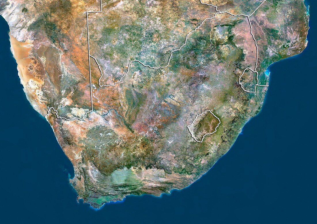 South Africa,satellite image