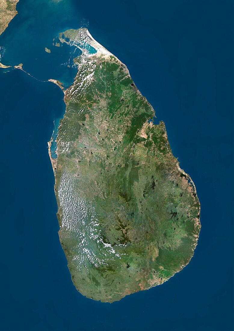Sri Lanka,satellite image