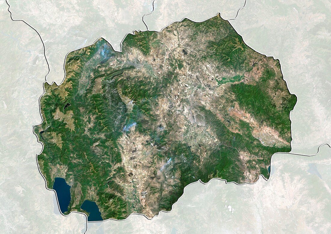 Macedonia,satellite image