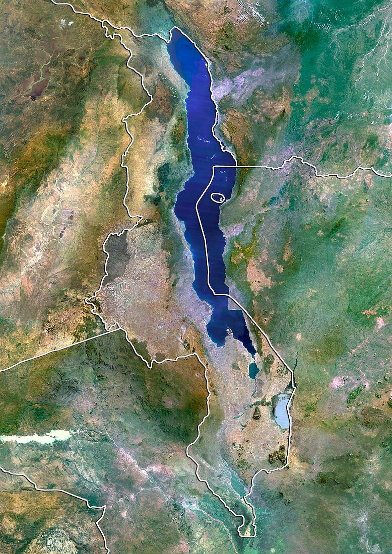 Malawi,satellite image