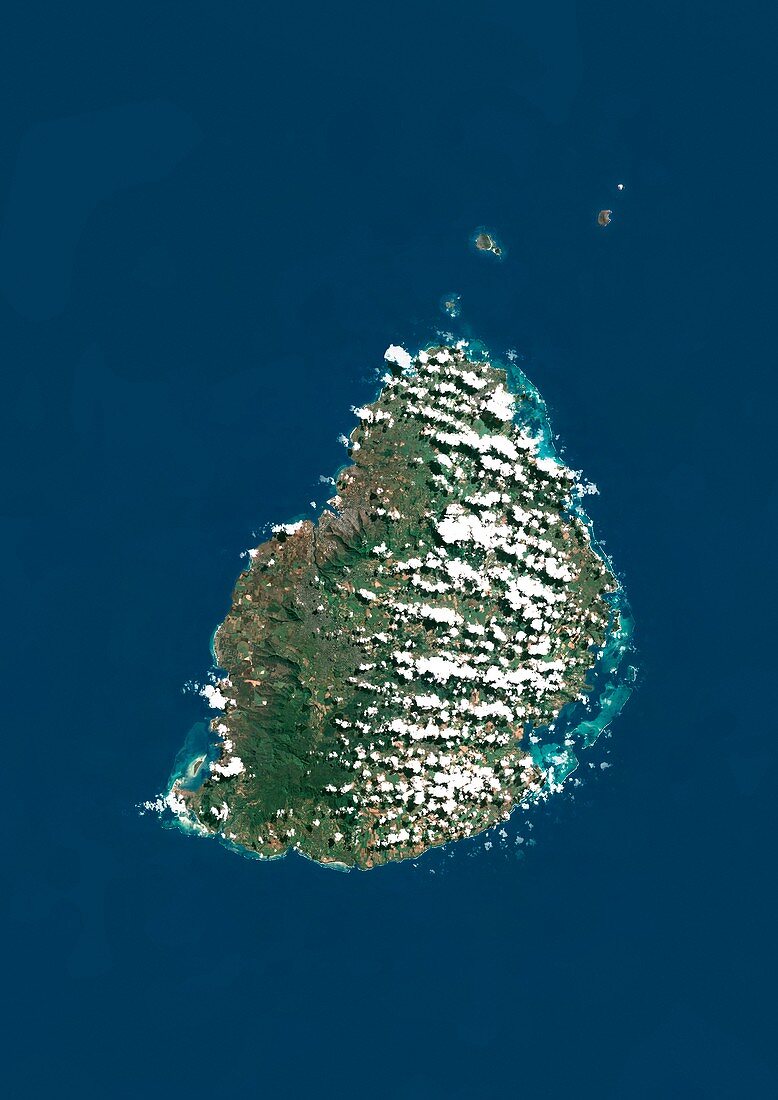 Mauritius,satellite image