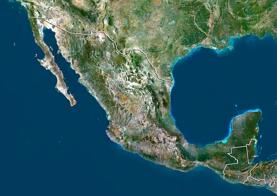 Mexico,satellite image