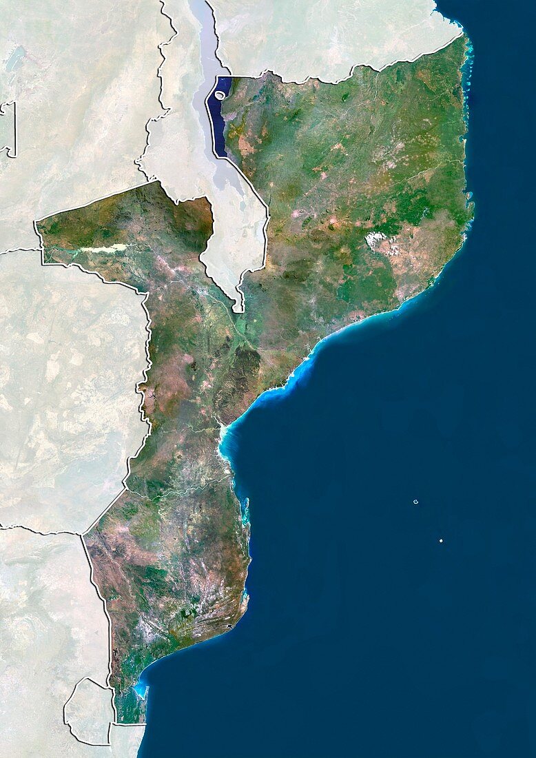 Mozambique,satellite image