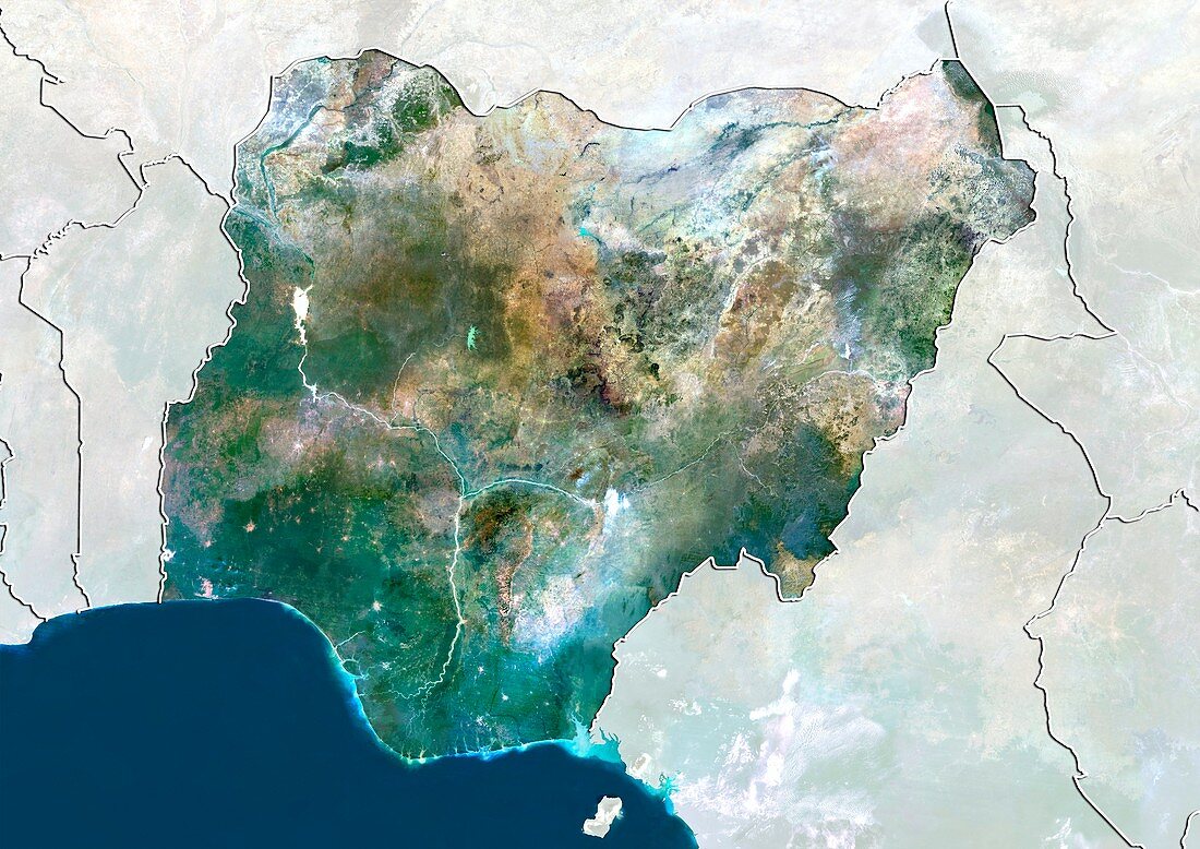 Nigeria,satellite image