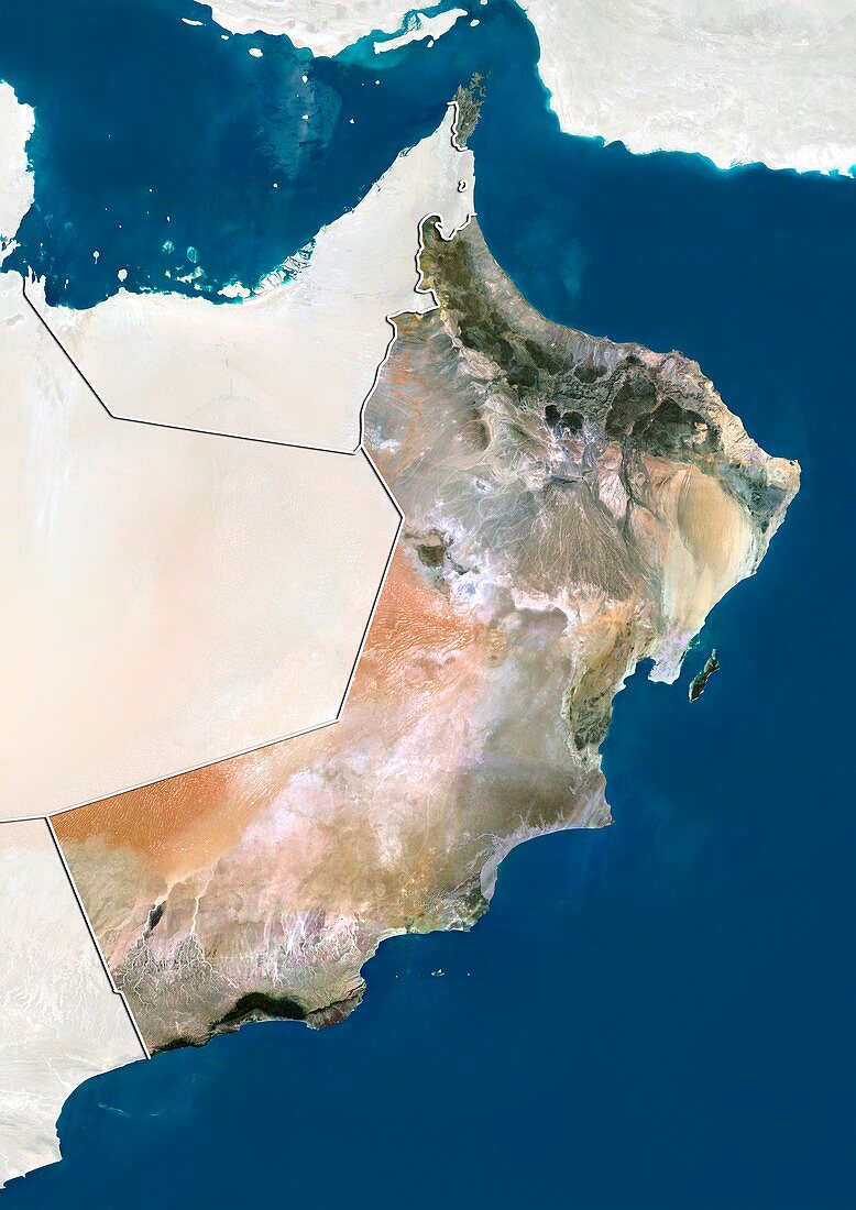 Oman,satellite image