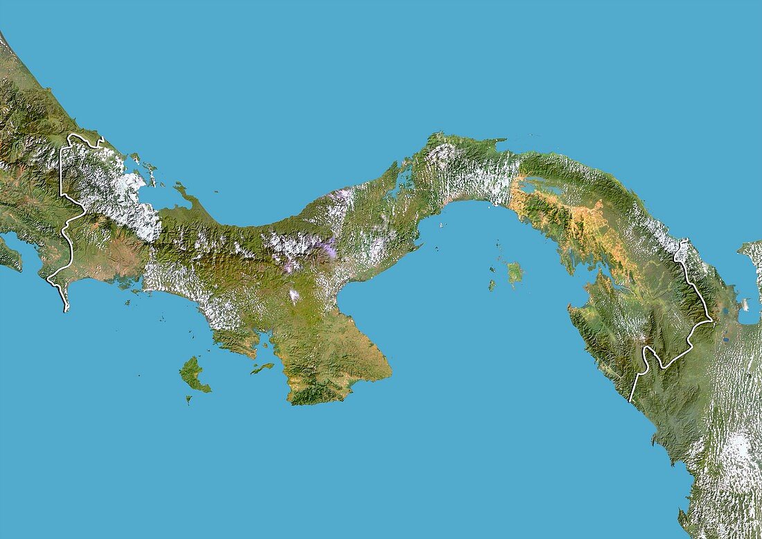 Panama,satellite image