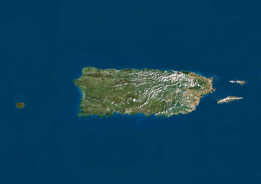Puerto Rico,satellite image