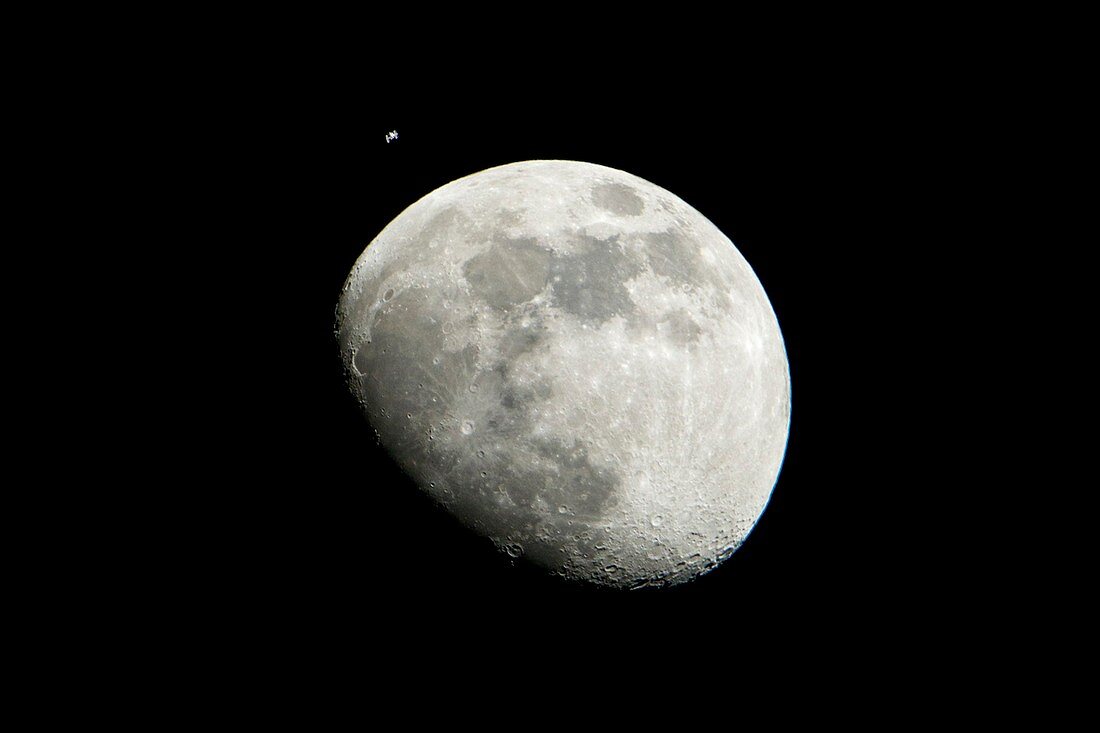 ISS and the Moon