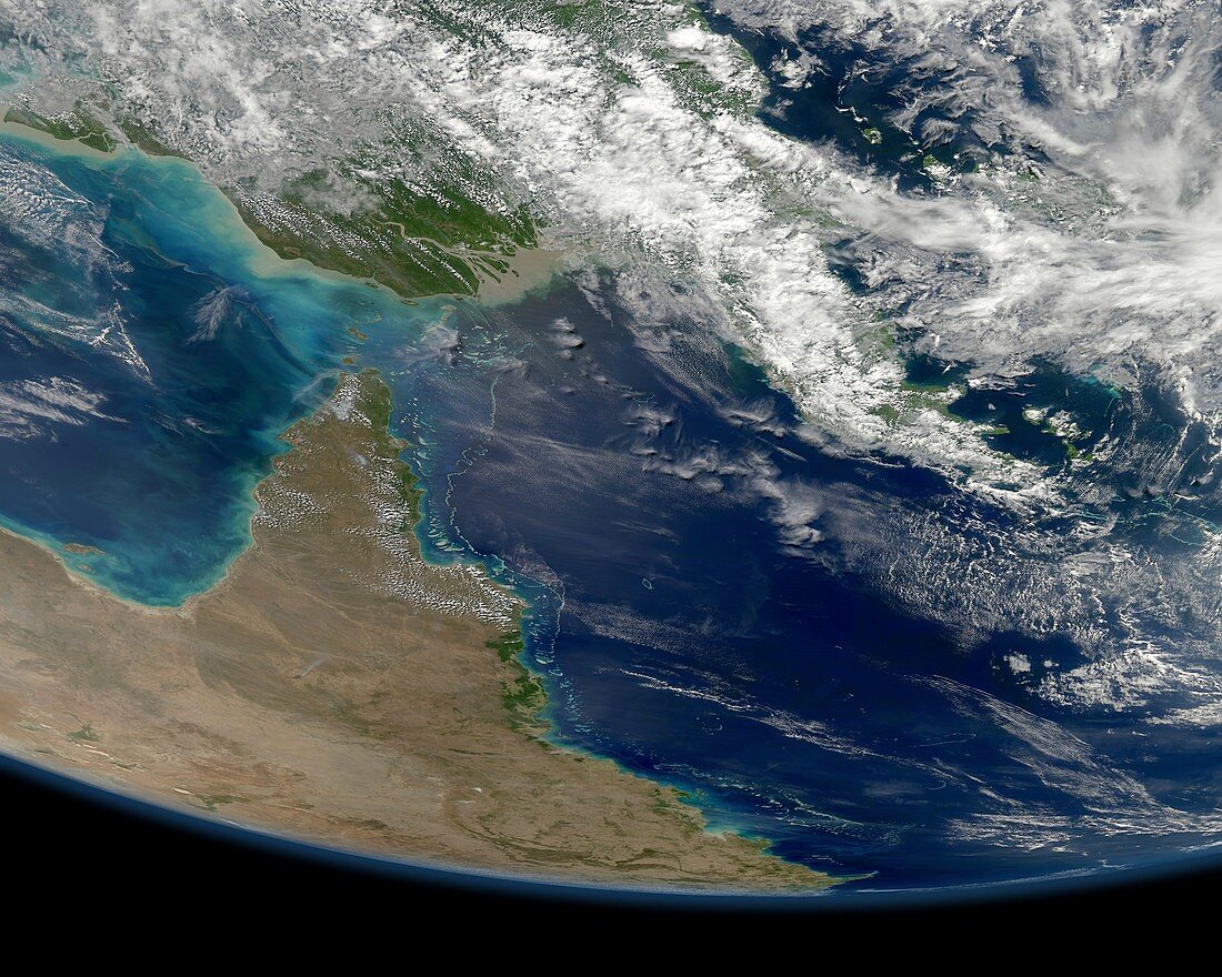 Great Barrier Reef,satellite image