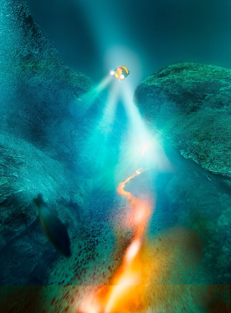 Deep sea exploration,computer artwork