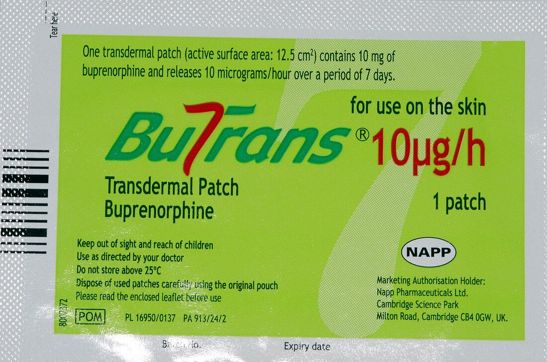 BuTrans transdermal skin patch