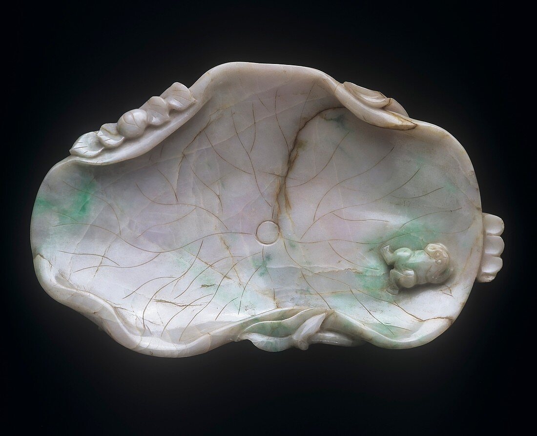 Jadeite carved dish from China