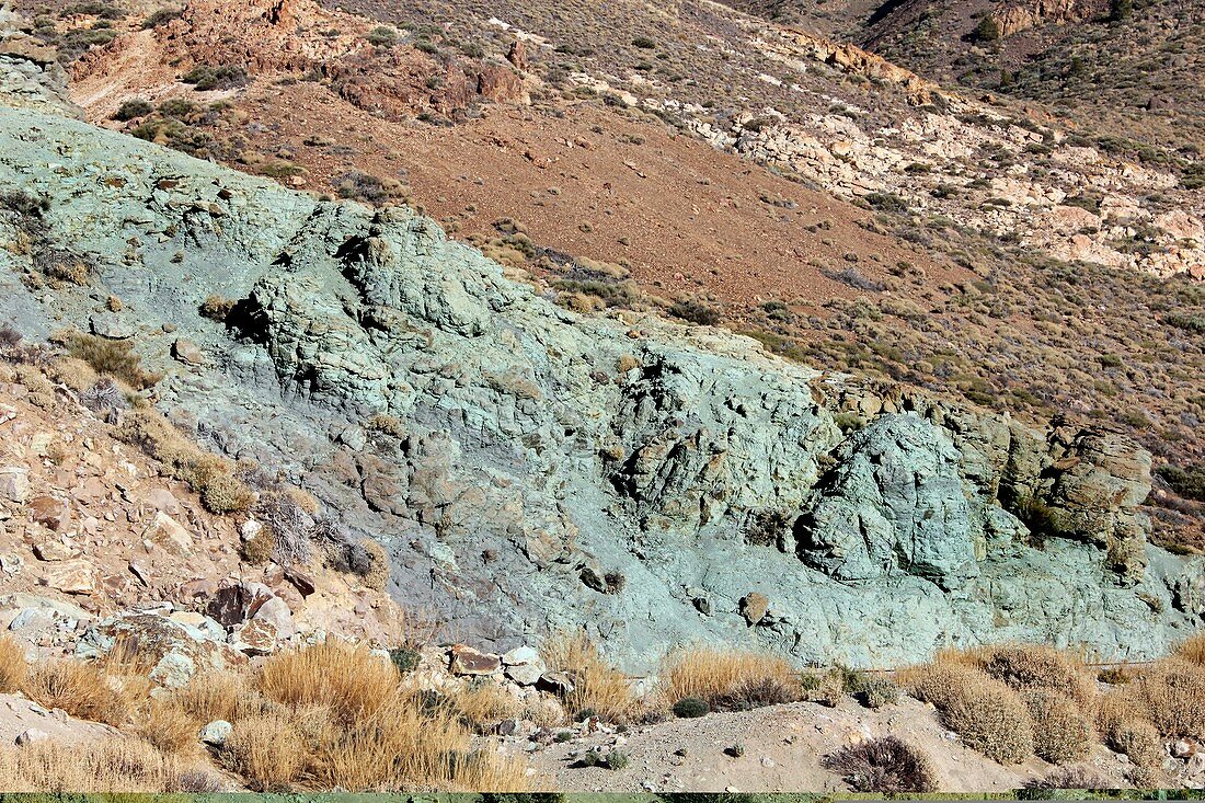 Copper-bearing rocks,Tenerife